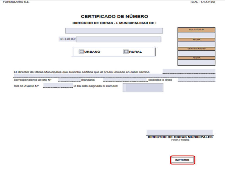 Certificado De Número Conocer De Qué Trata Chile Conectada 5940