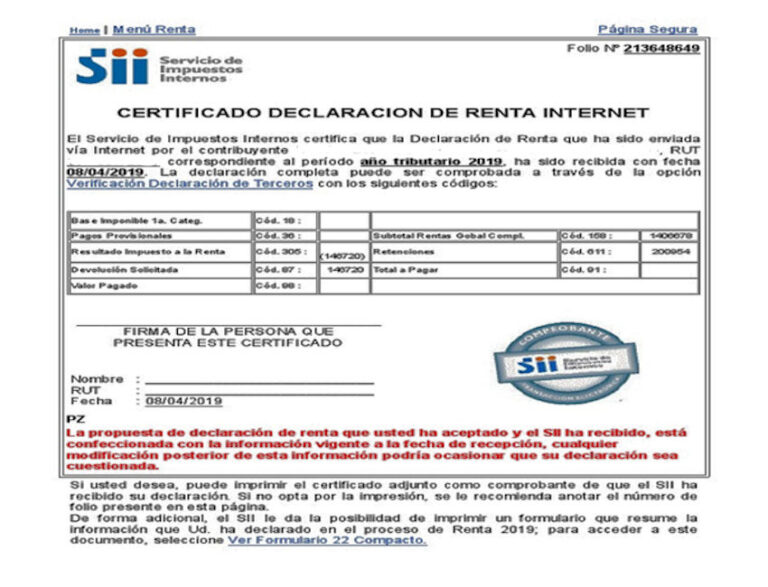 Certificado de renta Conoce como obtenerlo e imprimirlo 2024